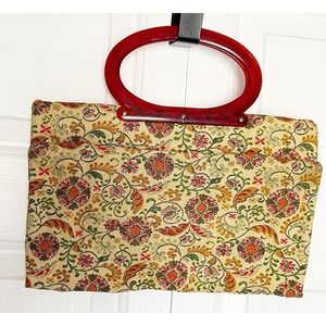 Vintage Lady's Pride Tapestry Foldable Tote From 1960's